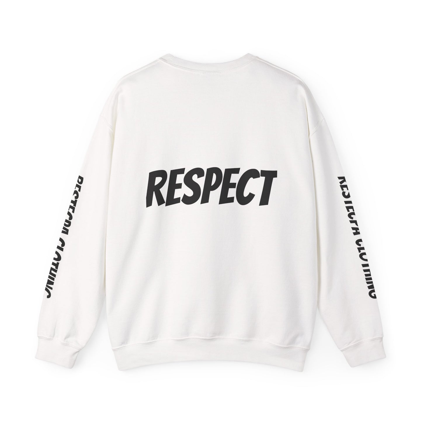 Respect Crewneck Sweatshirt — Minimal Text ‘respect’ Graphic