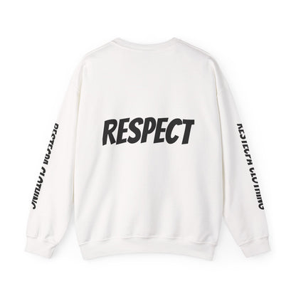 Respect Crewneck Sweatshirt — Minimal Text ‘respect’ Graphic