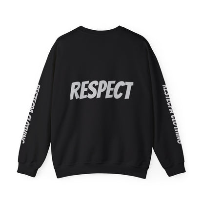 Respect Crewneck Sweatshirt — Minimal Text ‘respect’ Graphic