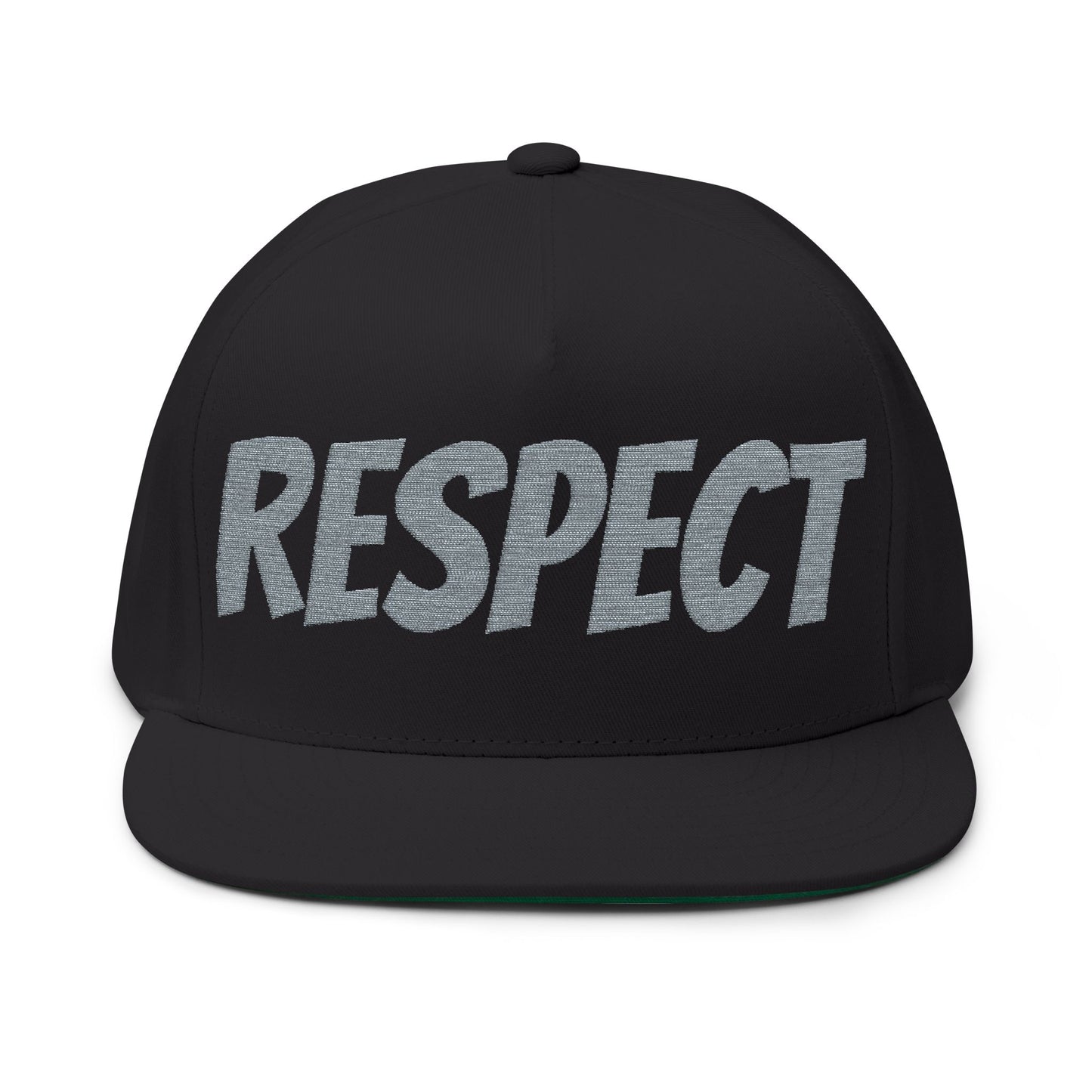 Embroidered Flat Bill Cap — Classic Snapback Hat