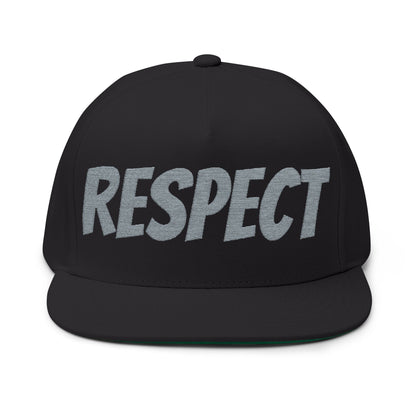 Embroidered Flat Bill Cap — Classic Snapback Hat