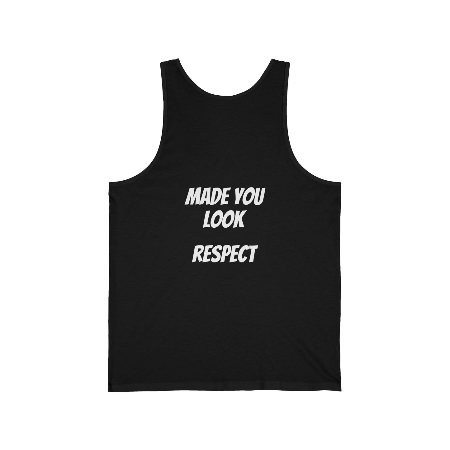 "made you look" Jersey Tank — Funny Graphic Sleeveless Top