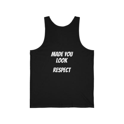 "made you look" Jersey Tank — Funny Graphic Sleeveless Top
