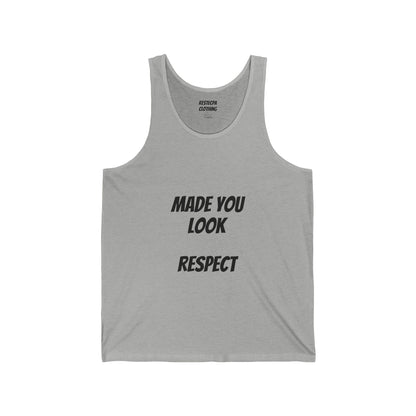 "made you look" Jersey Tank — Funny Graphic Sleeveless Top