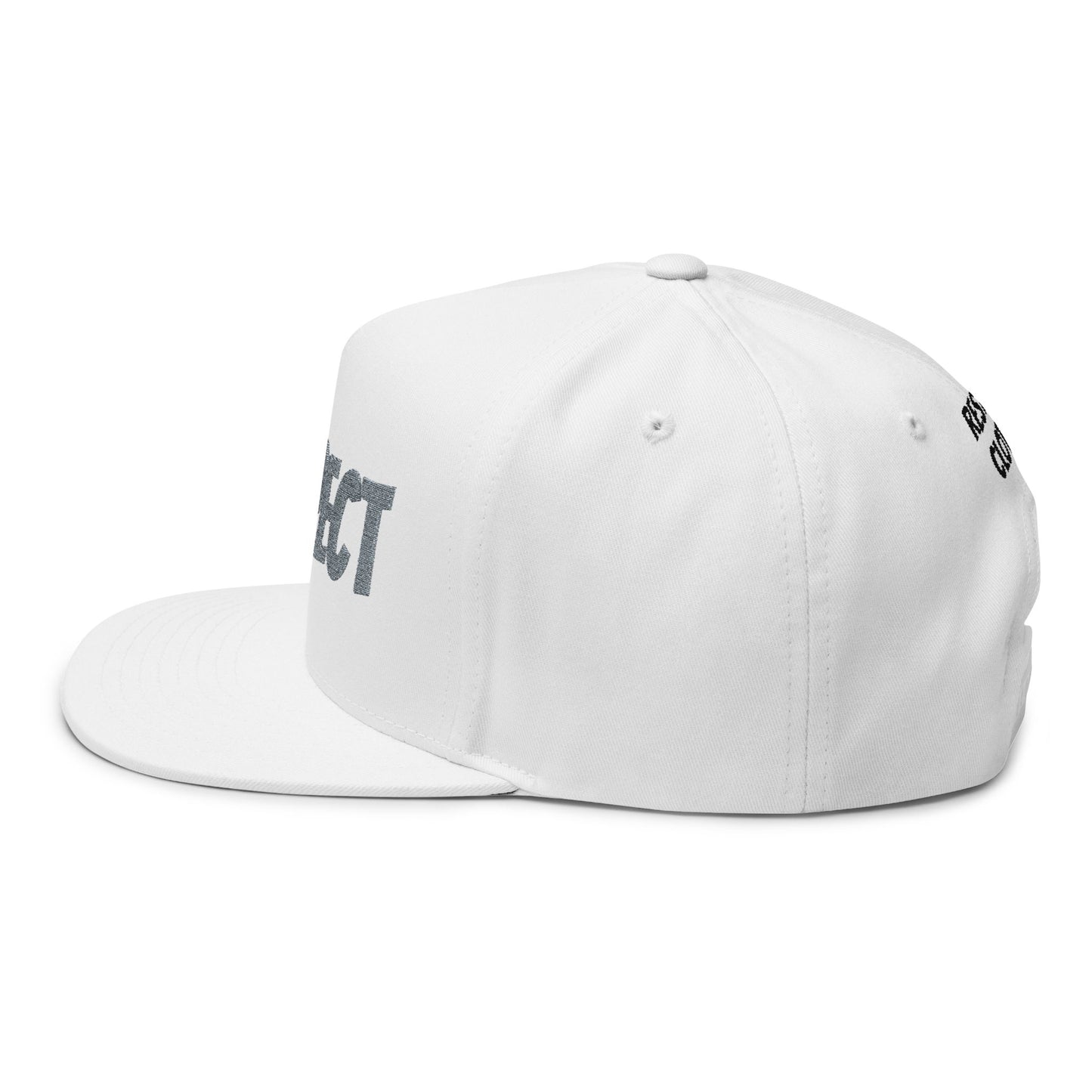 Respect Embroidered Cap — Flat Bill Hat