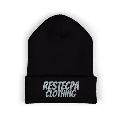 Embroidered 'restecpa beanie keep your nobbin warm' Cuffed Beanie