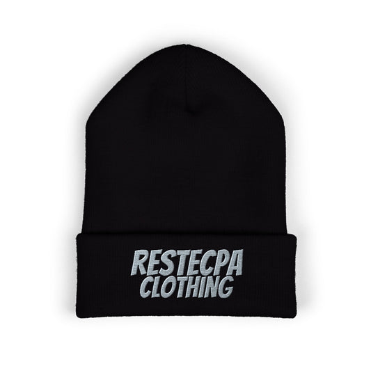 Embroidered 'restecpa beanie keep your nobbin warm' Cuffed Beanie