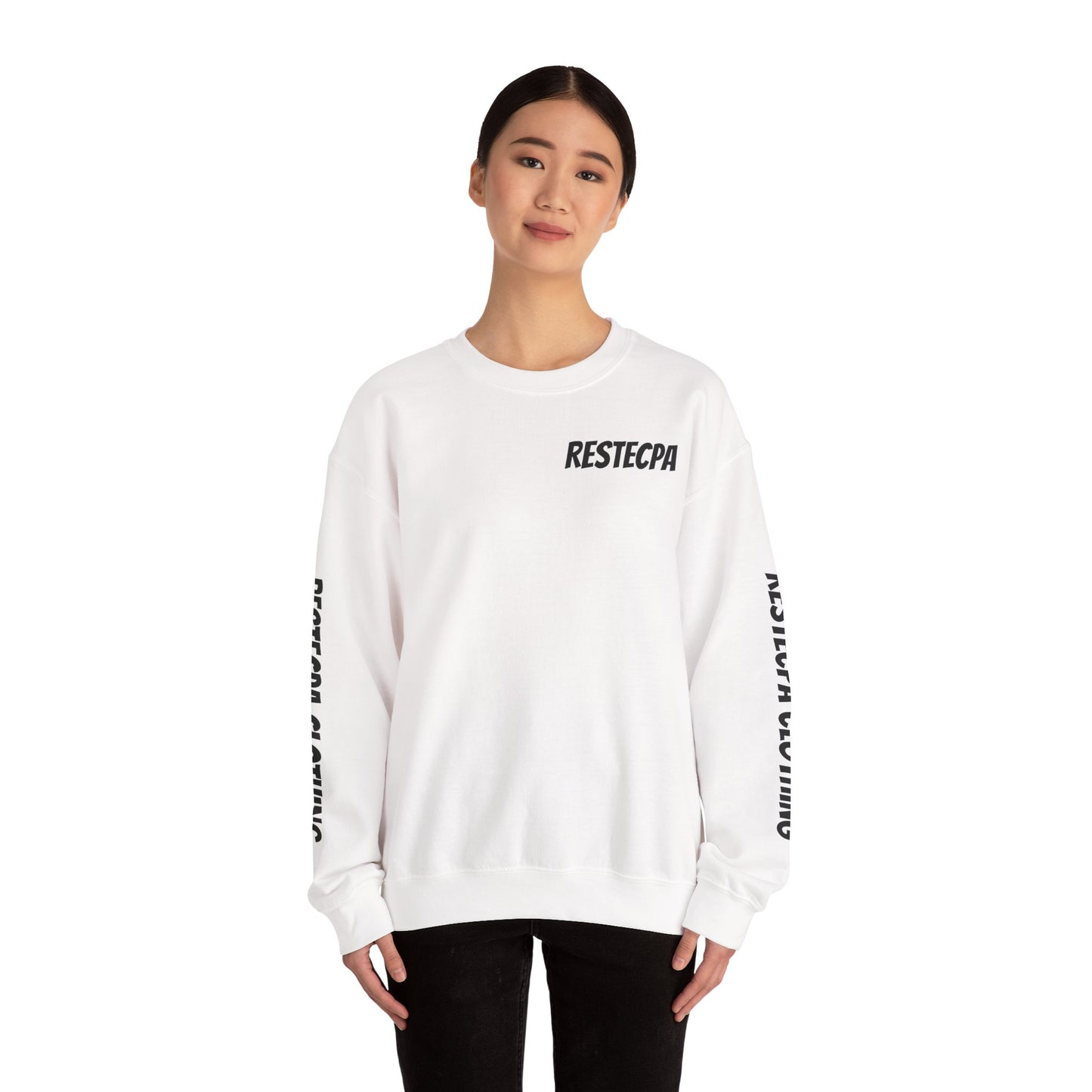 Respect Crewneck Sweatshirt — Minimal Text ‘respect’ Graphic