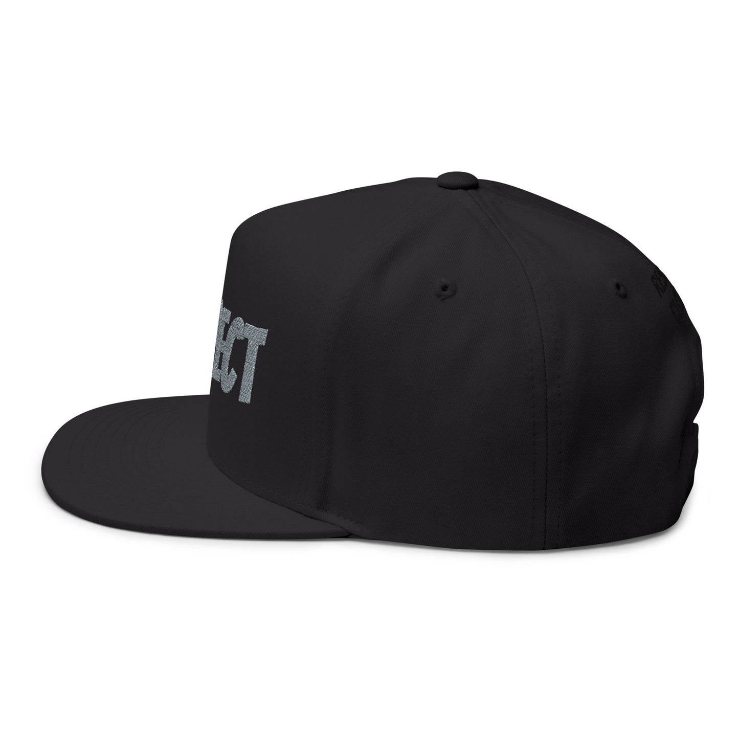 Respect Embroidered Cap — Flat Bill Hat