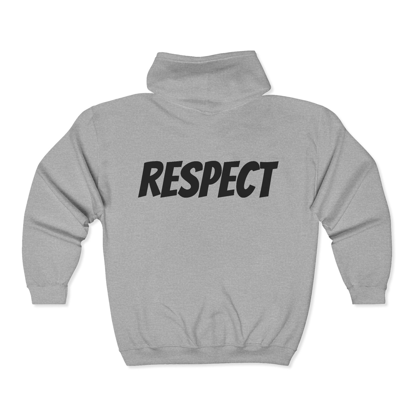 Proud White Zip Hoodie — "proud white" Full-Zip Sweatshirt