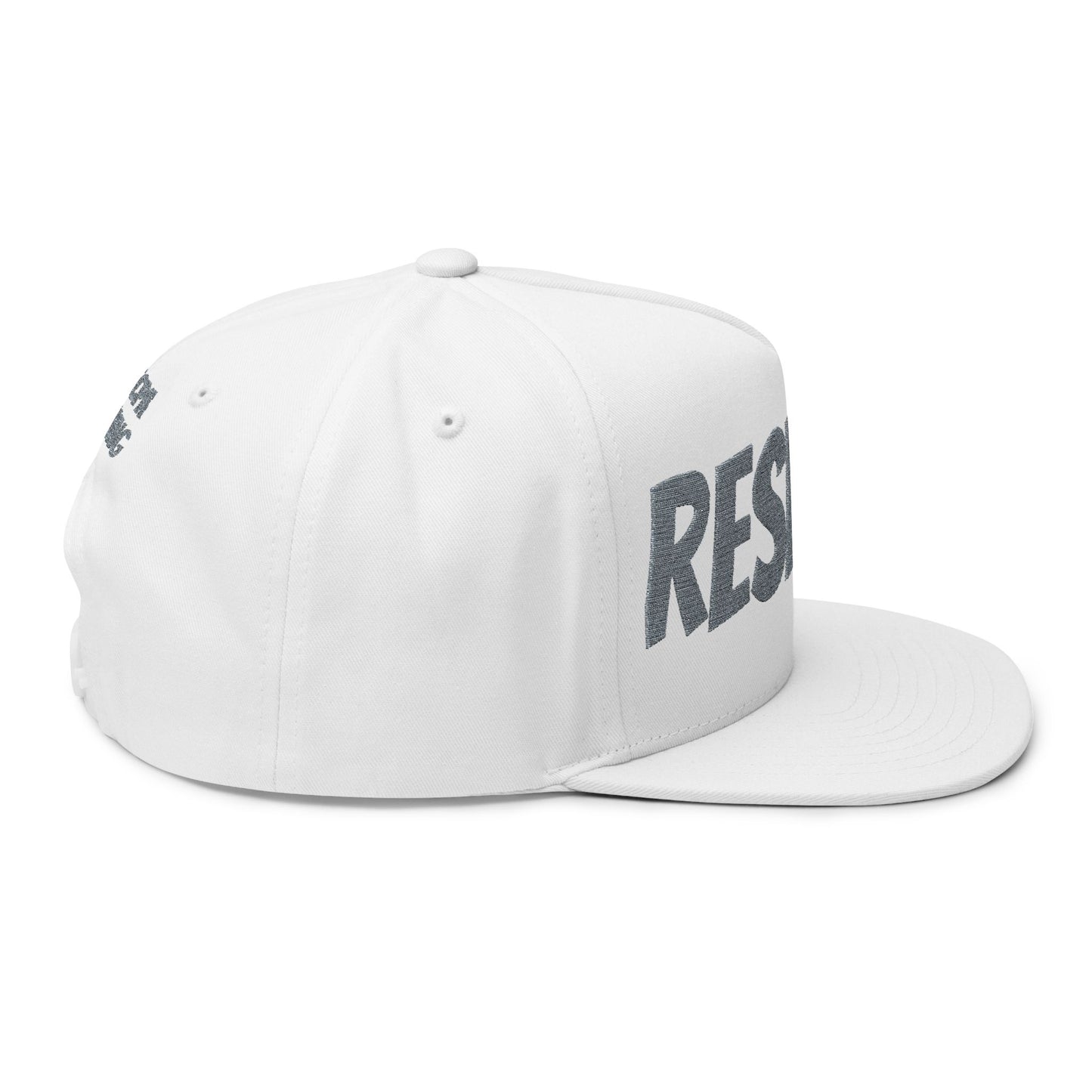 Embroidered Flat Bill Cap — Classic Snapback Hat
