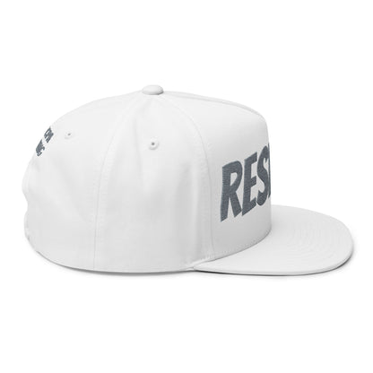 Embroidered Flat Bill Cap — Classic Snapback Hat