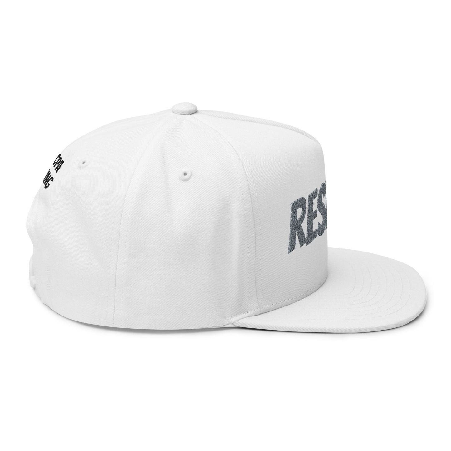 Respect Embroidered Cap — Flat Bill Hat