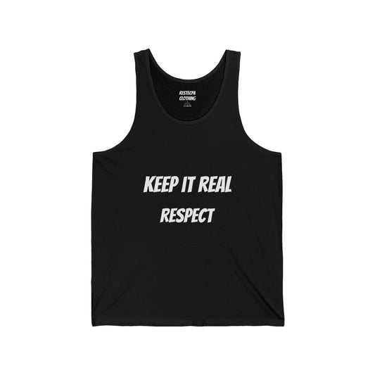 Keep It Real Tank Top — Casual Graphic Jersey Tank
