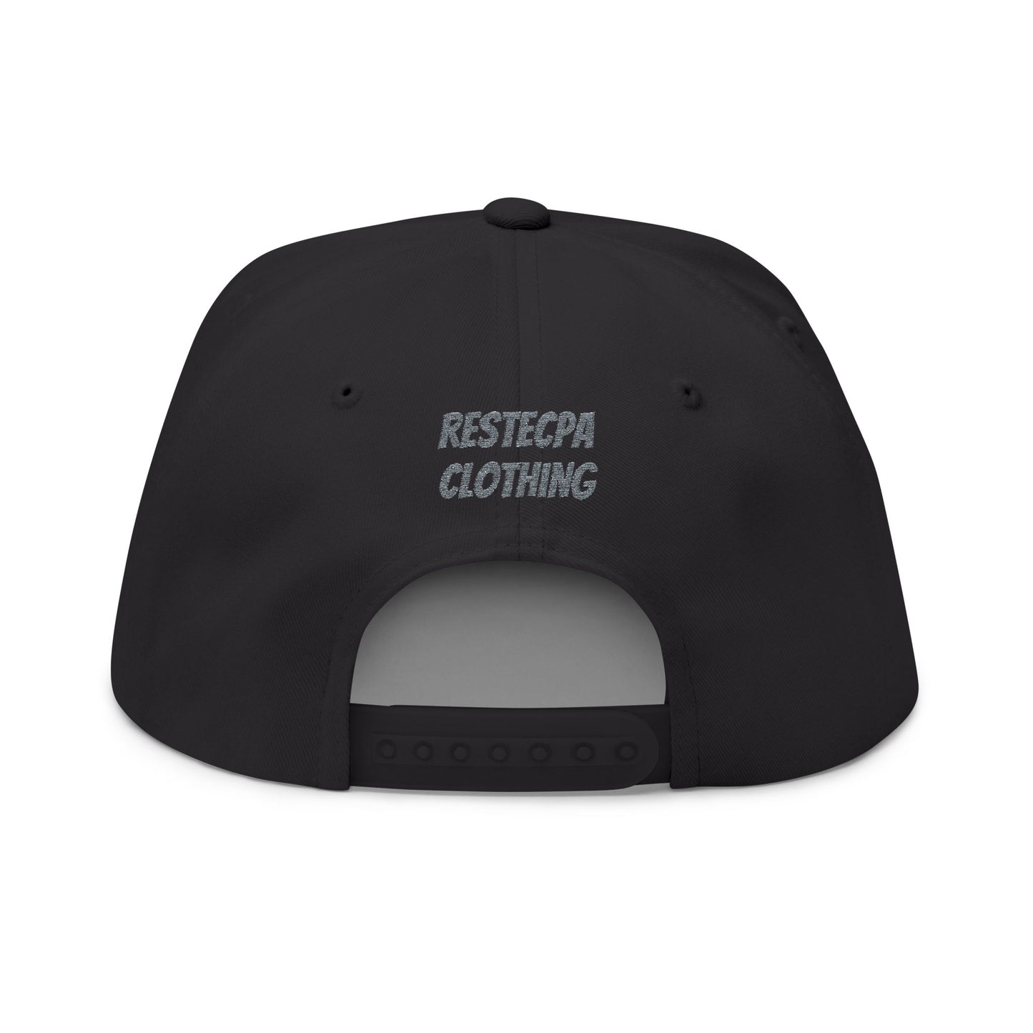 Embroidered Flat Bill Cap — Classic Snapback Hat