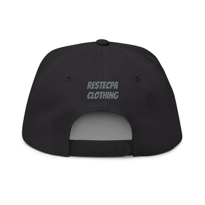 Embroidered Flat Bill Cap — Classic Snapback Hat