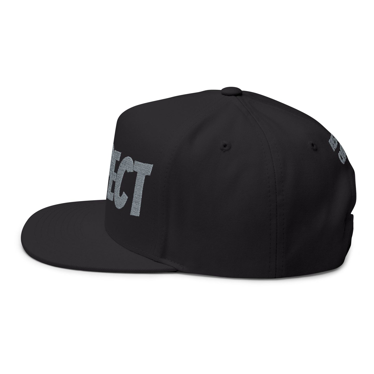 Embroidered Flat Bill Cap — Classic Snapback Hat