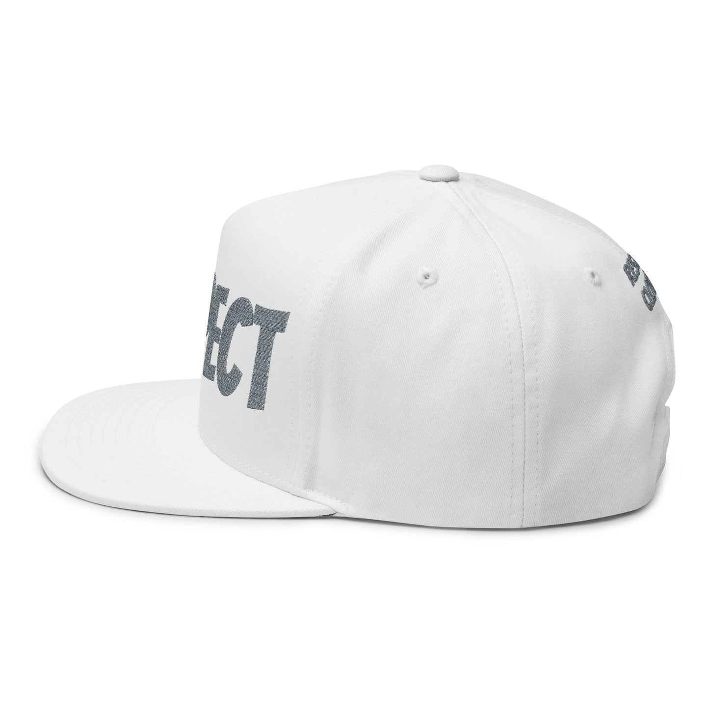 Embroidered Flat Bill Cap — Classic Snapback Hat