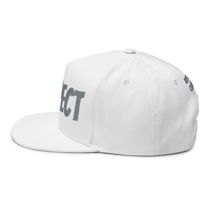 Embroidered Flat Bill Cap — Classic Snapback Hat
