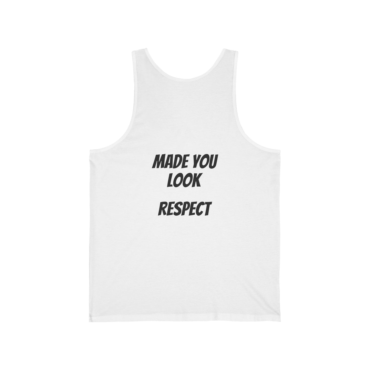 "made you look" Jersey Tank — Funny Graphic Sleeveless Top