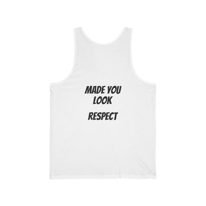 "made you look" Jersey Tank — Funny Graphic Sleeveless Top