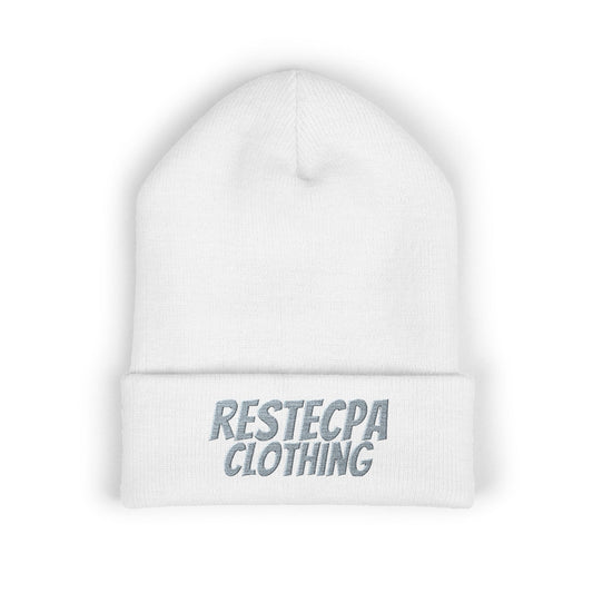 Embroidered 'restecpa beanie keep your nobbin warm' Cuffed Beanie
