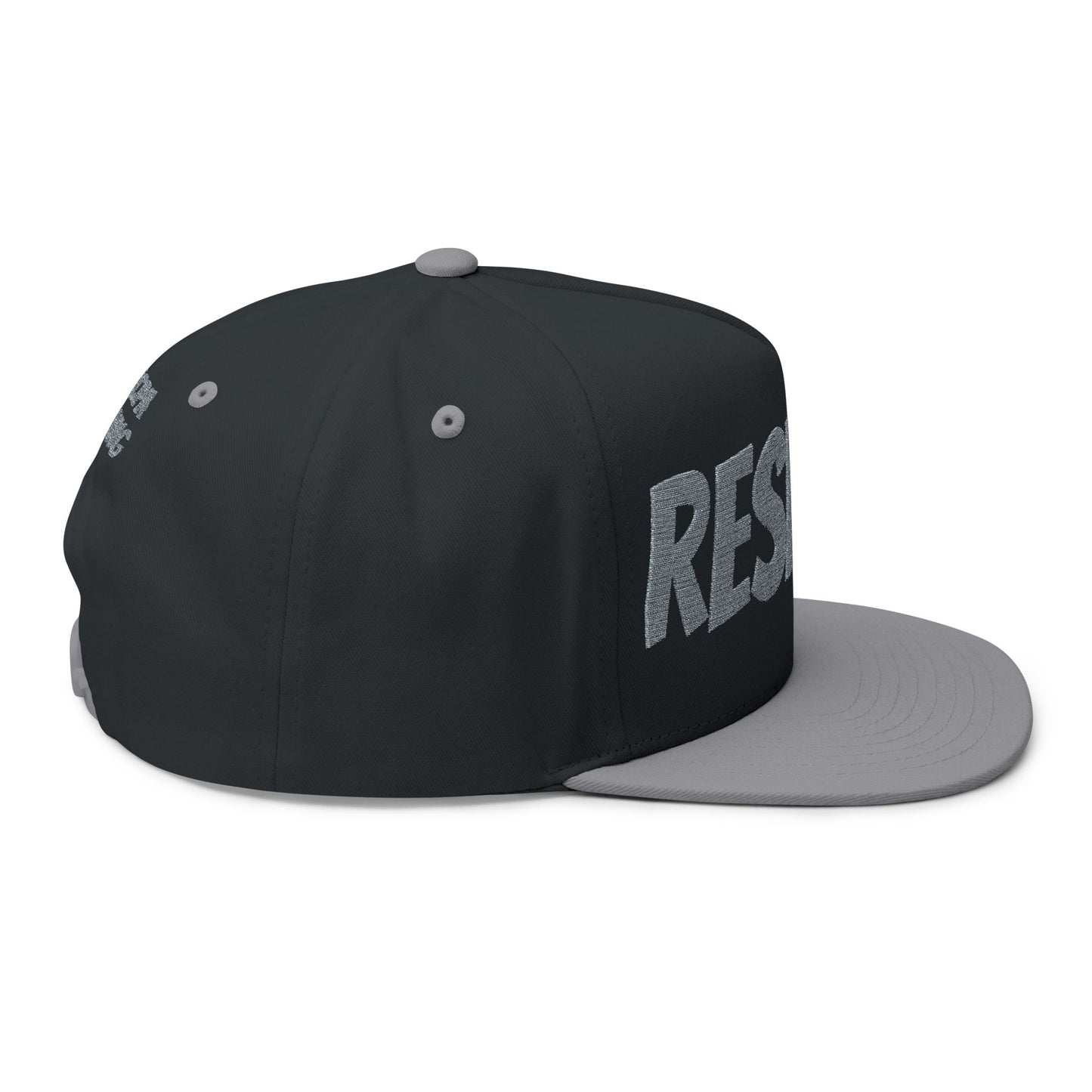 Embroidered Flat Bill Cap — Classic Snapback Hat