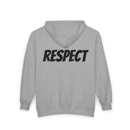 Proud White Zip Hoodie — "proud white" Full-Zip Sweatshirt