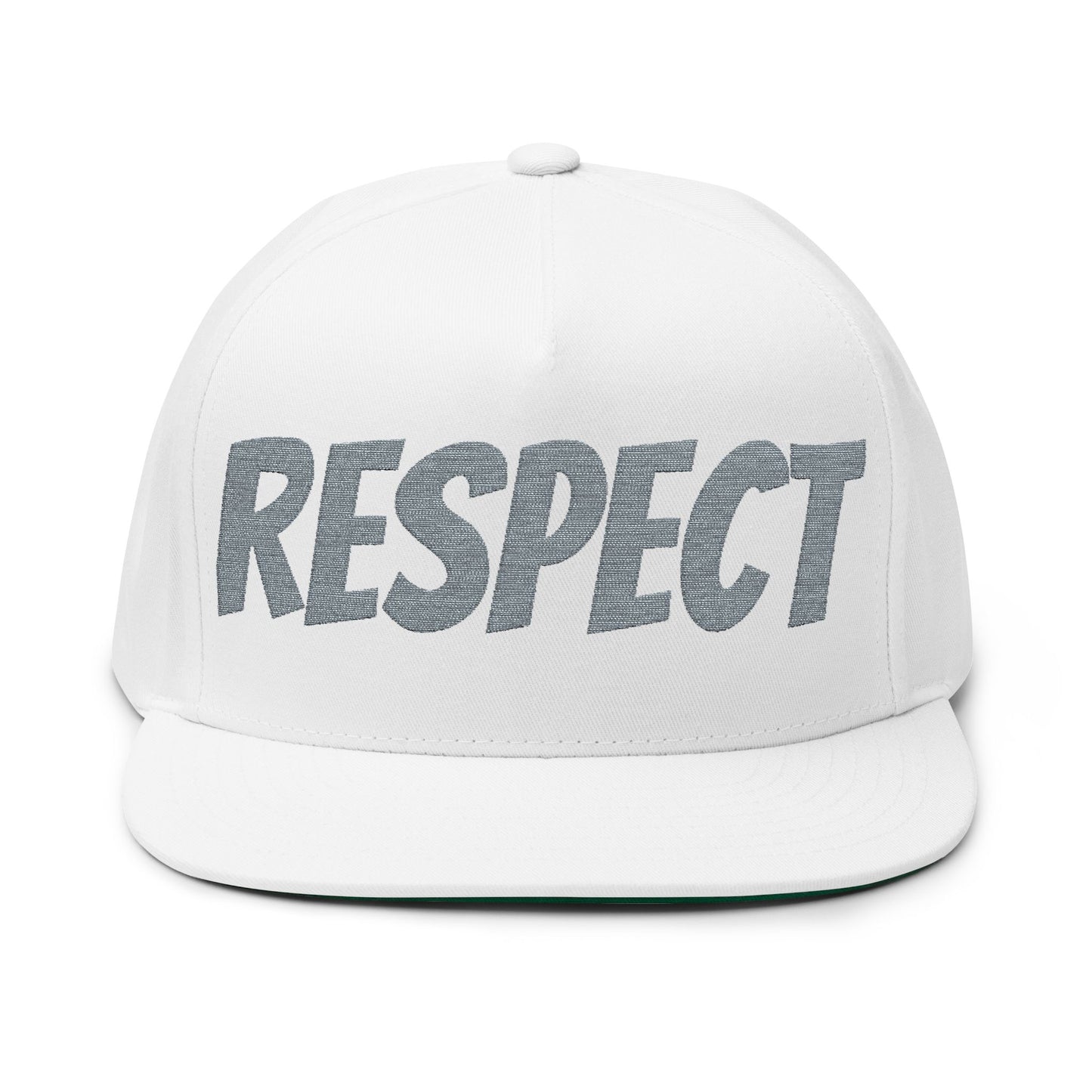 Embroidered Flat Bill Cap — Classic Snapback Hat