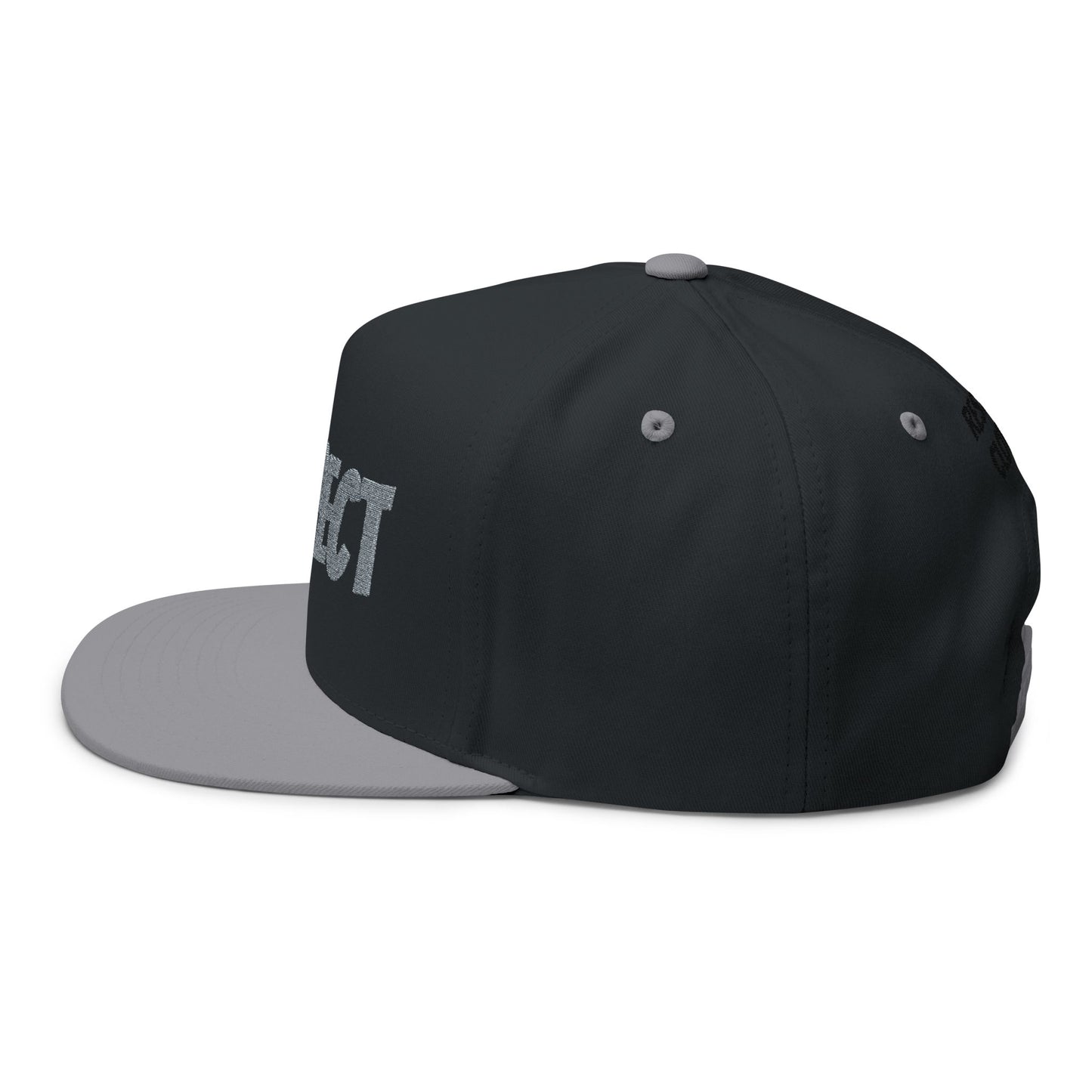 Respect Embroidered Cap — Flat Bill Hat