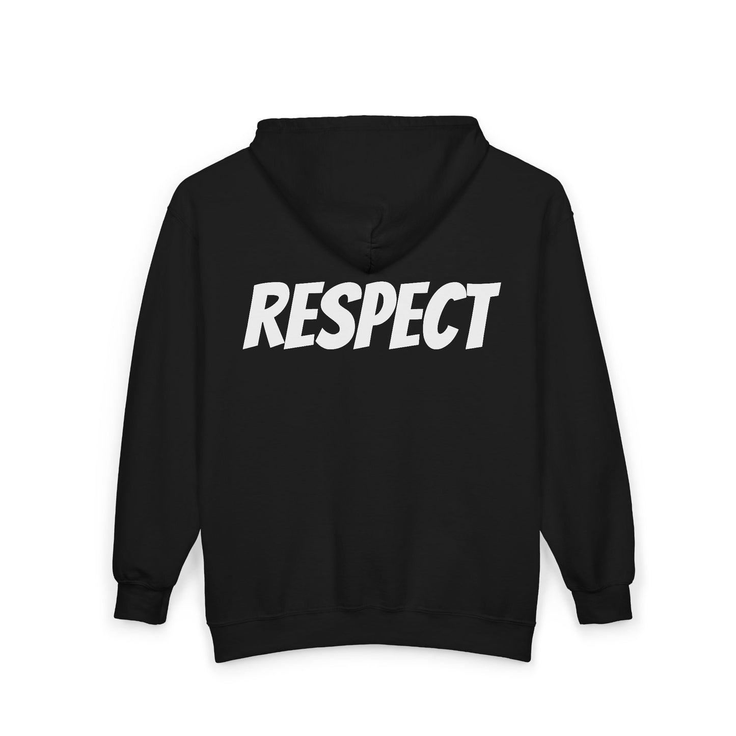 Proud White Zip Hoodie — "proud white" Full-Zip Sweatshirt