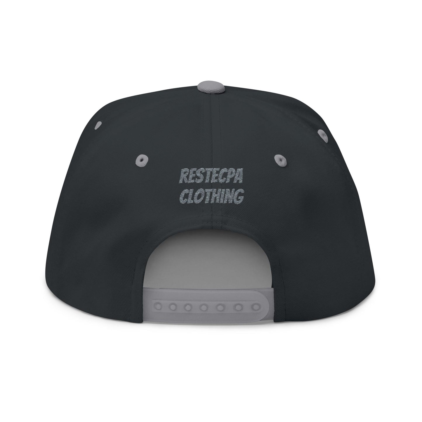 Embroidered Flat Bill Cap — Classic Snapback Hat