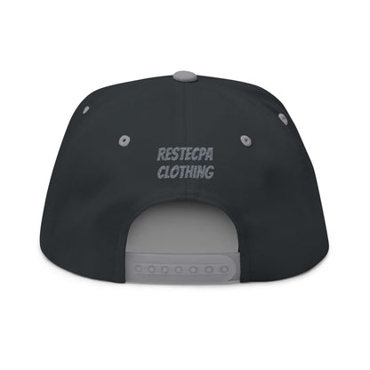 Embroidered Flat Bill Cap — Classic Snapback Hat