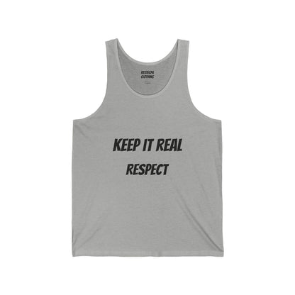 Keep It Real Tank Top — Casual Graphic Jersey Tank