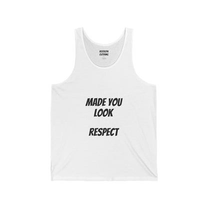 "made you look" Jersey Tank — Funny Graphic Sleeveless Top