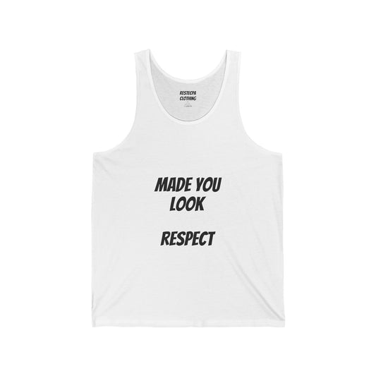 "made you look" Jersey Tank — Funny Graphic Sleeveless Top
