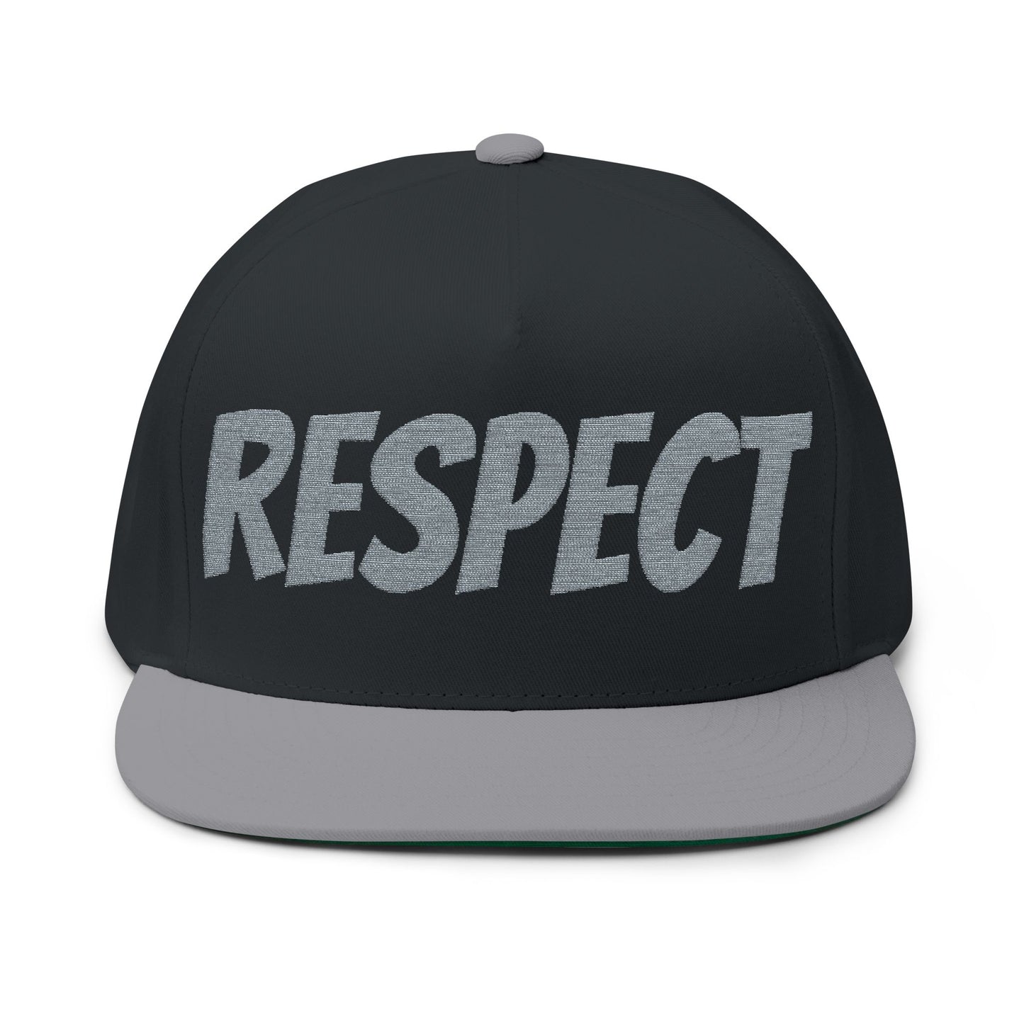 Embroidered Flat Bill Cap — Classic Snapback Hat