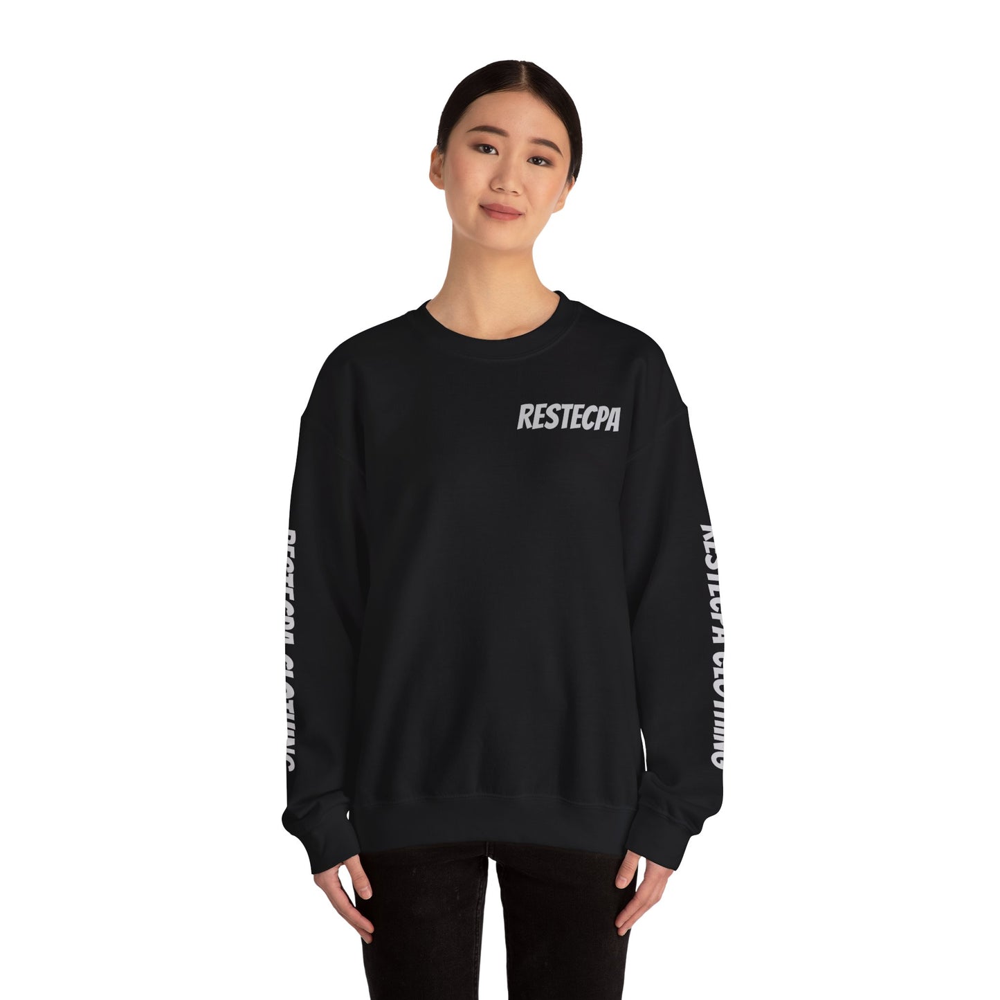 Respect Crewneck Sweatshirt — Minimal Text ‘respect’ Graphic