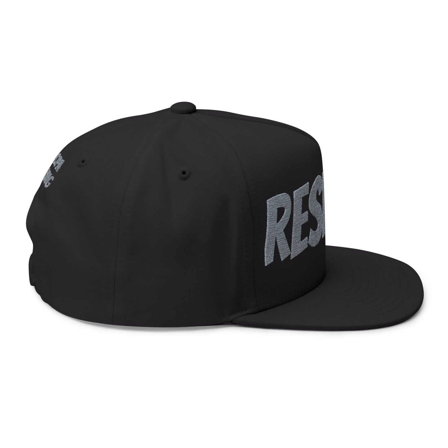 Embroidered Flat Bill Cap — Classic Snapback Hat