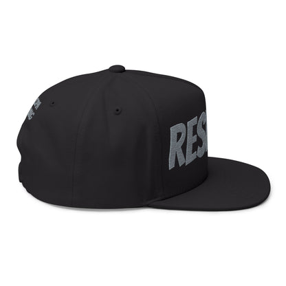 Embroidered Flat Bill Cap — Classic Snapback Hat